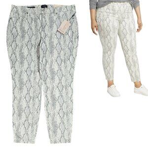 NYDJ NWT Ami Snakeskin Print Skinny Ankle Jeans Diamondback Stretch